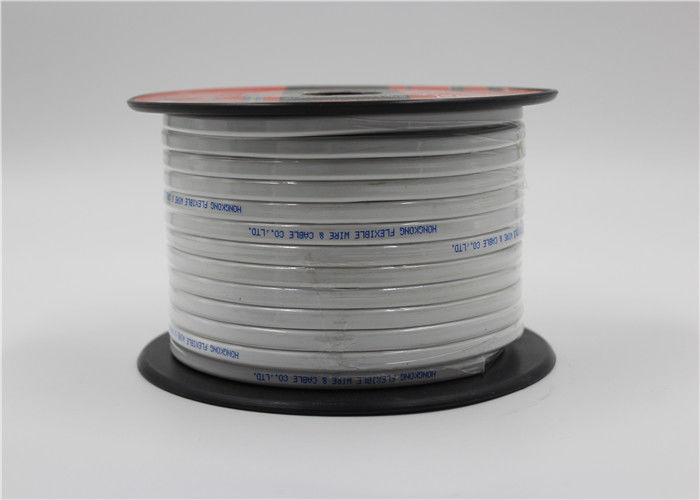 RoHS Certification Copper Flexible Cable White 2 Core Electrical Cable